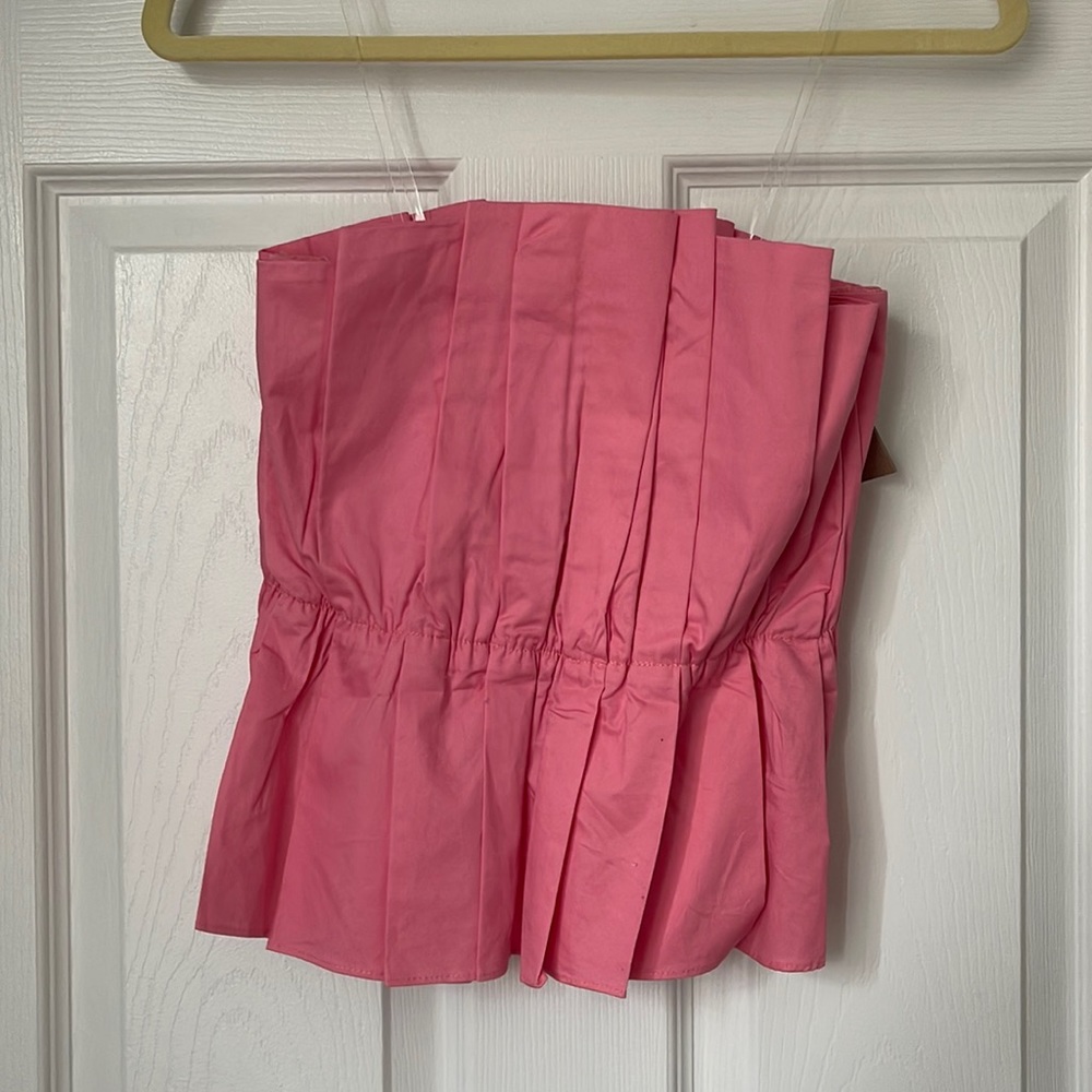 Never Work Pink Ruffle Tube Top